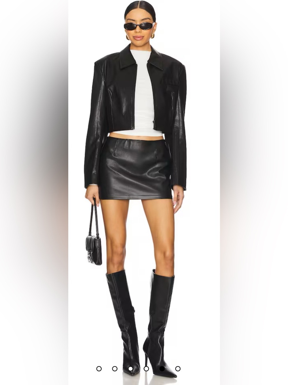 BNWOT - SUPERDOWN Faux Leather Mini Skirt – Black – Size Large